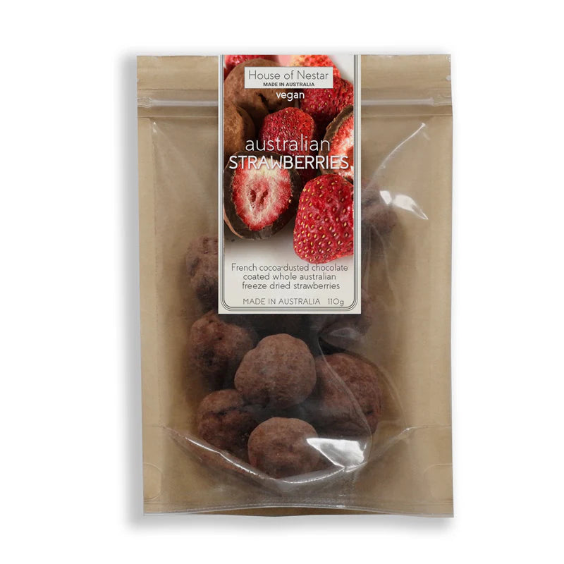 House of Nester - Freeze Dried Strawberries Cocoa Dusted 110g