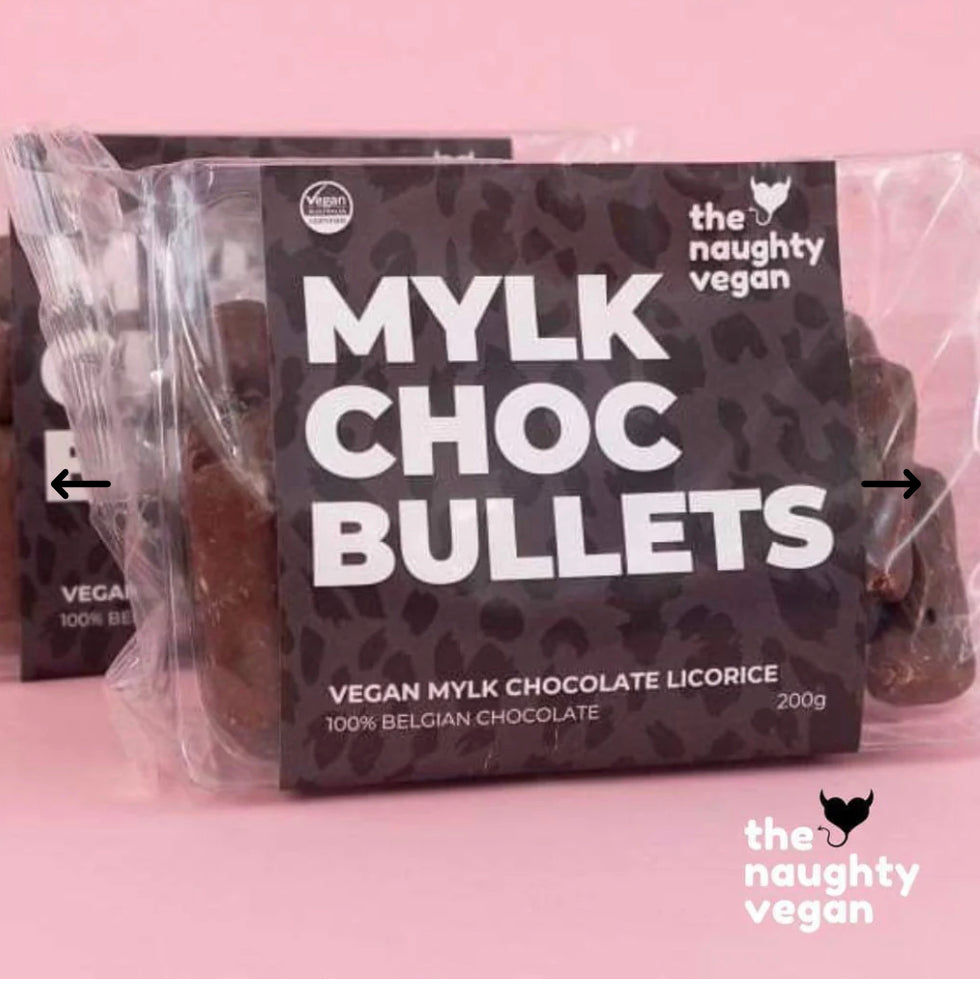 The naughty Vegan - Mylk Choc Bullets 200g