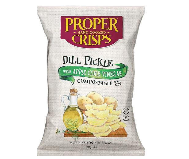 Proper Crisps - Dill Pickle with Apple Cider Vinegar 140g