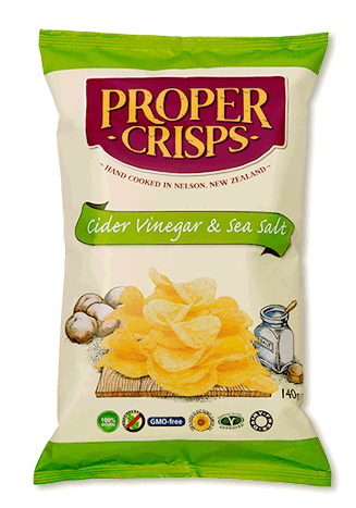 Proper Crisps - Cider Vinegar & Sea Salt 140g