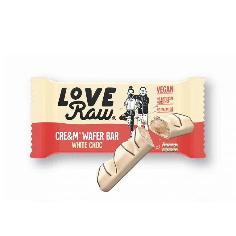 Love Raw - White Chocolate Cream Wafer Bar 43g