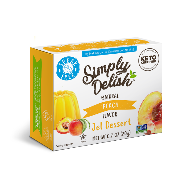Simply Delish - Peach Flavour Jel Dessert 20g
