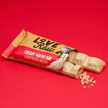 Load image into Gallery viewer, Love Raw - Caramelised Biscuit Cream Wafer Bar 45g
