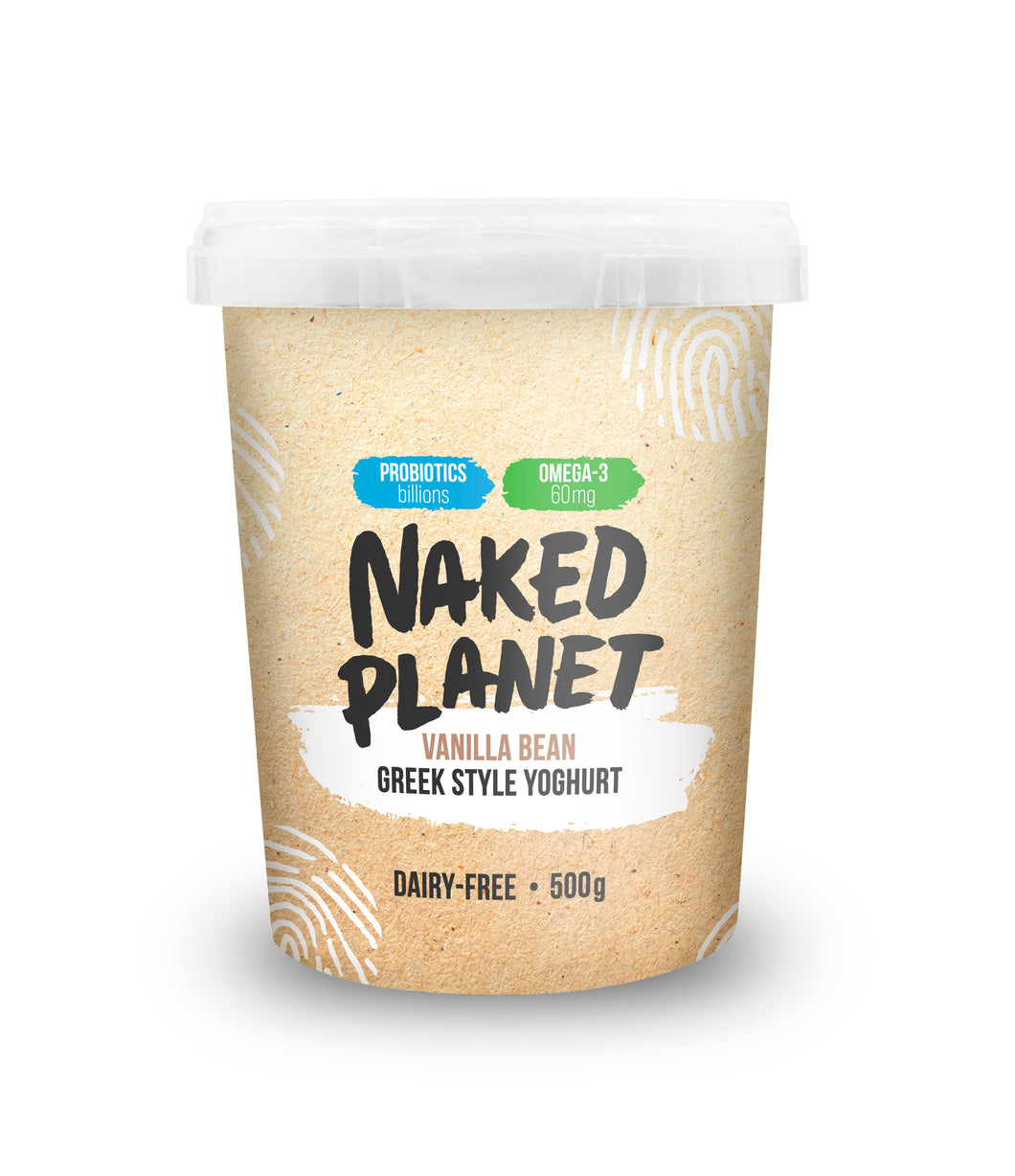 Naked Planet - Dairy Free Greek Style Vanilla Bean Yoghurt 500g (COLD)