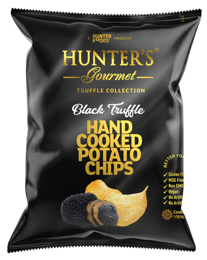 Hunter's Gourmet -  Hand Cooked Potato Chips Black Truffle 125g