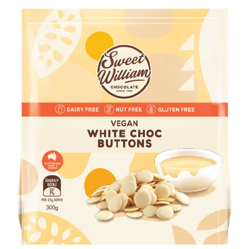 Sweet William - White Chocolate Baking Buttons 300g
