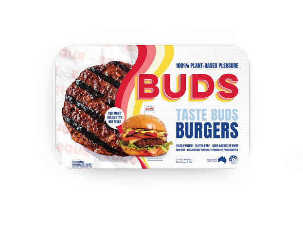 BUDS - 100% Plant based burger patties 2x 125g (COLD)
