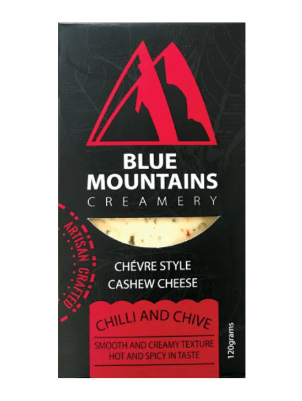Blue Mountains Creamery - Chilli & Chives Cashew Cheese 120g (COLD)