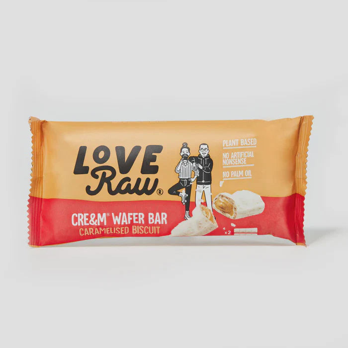 Love Raw - Caramelised Biscuit Cream Wafer Bar 45g