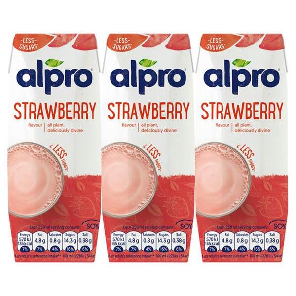 Alpro - Soy Milk Drink - Strawberry 3x 250ml